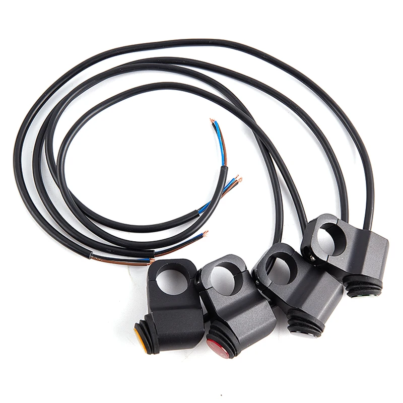 MoFlyeer Motorcycle 7/8" 16A Waterproof Aluminium Alloy Switches 22mm Handlebar Headlight Switch and 3 Wires with Red Led Light
MoFlyeer Motorcycle 7/8" 16A Waterproof Aluminium Alloy Switches 22mm Handlebar Headlight Switch and 3 Wires with Red Led Light
