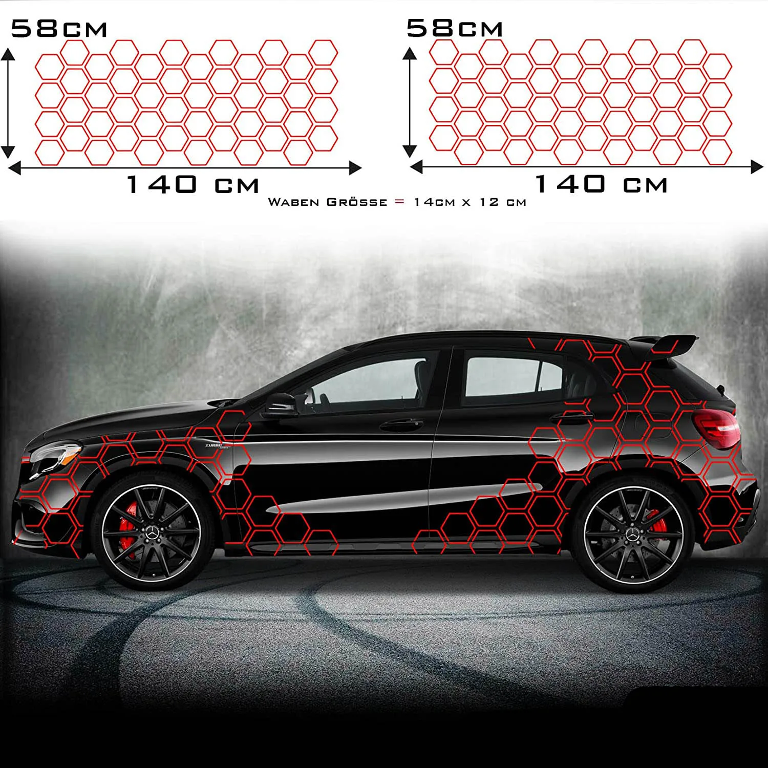 Aufkleber Auto Seitenaufkleber Waben Rauten Hexa Style Matrix Camo Style Sticker S12
Aufkleber Auto Seitenaufkleber Waben Rauten Hexa Style Matrix Camo Style Sticker S12