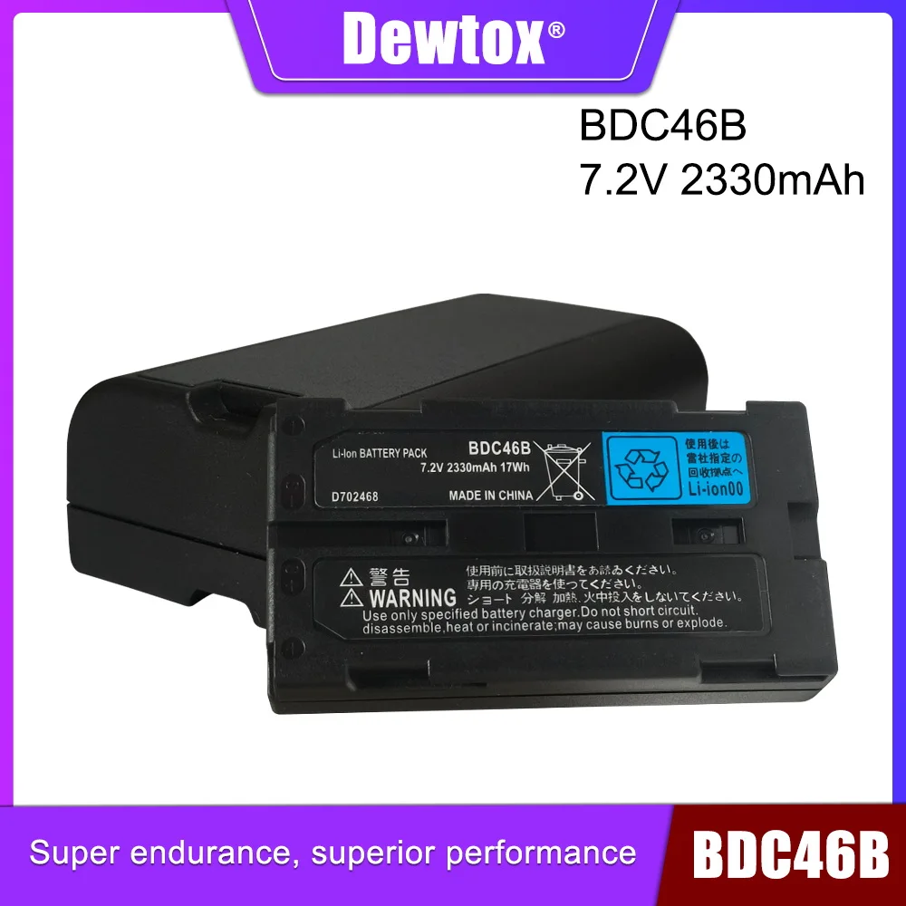 Высококачественный BDC46B BDC-46 BDC46 2330 мАч литий-ионный аккумулятор для Dewtox TOTAL STATION SET230R SET300 SET330 SET530 SET630
Высококачественный BDC46B BDC-46 BDC46 2330 мАч литий-ионный аккумулятор для Dewtox TOTAL STATION SET230R SET300 SET330 SET530 SET630