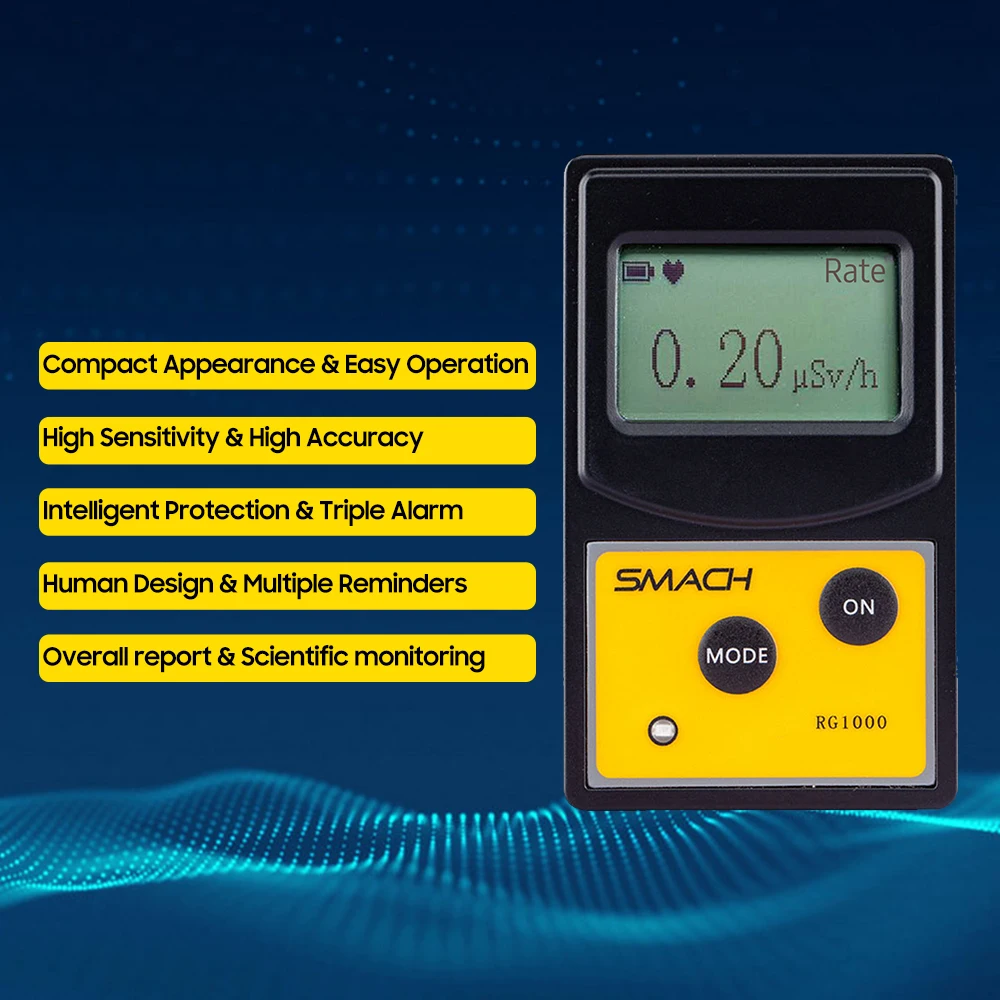 Nuclear Radiation Detector Geiger Counter Backlight Support Sound & Light Alarm Statistical Measurement Data Export X-Ray
Nuclear Radiation Detector Geiger Counter Backlight Support Sound & Light Alarm Statistical Measurement Data Export X-Ray