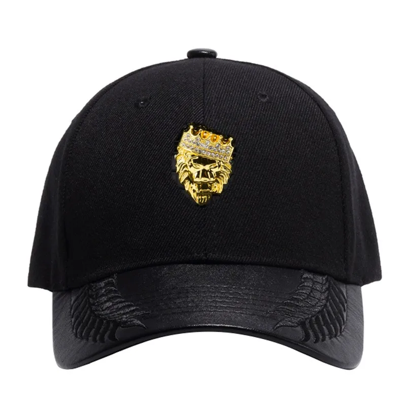 Metal Crystal Golden Lion Baseball Cap Cotton Graffiti Hats Adjustable Casual Hip Hop Flat Brimmed Baseball Cap Snapback Black
Metal Crystal Golden Lion Baseball Cap Cotton Graffiti Hats Adjustable Casual Hip Hop Flat Brimmed Baseball Cap Snapback Black