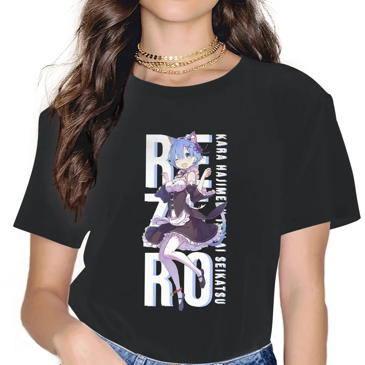 Rem Typography Classic Kawaii Girls Women T-Shirt ReZero Starting Life in Another World 5XL Blusas Harajuku Casual Short Sleeve
Rem Typography Classic Kawaii Girls Women T-Shirt ReZero Starting Life in Another World 5XL Blusas Harajuku Casual Short Sleeve