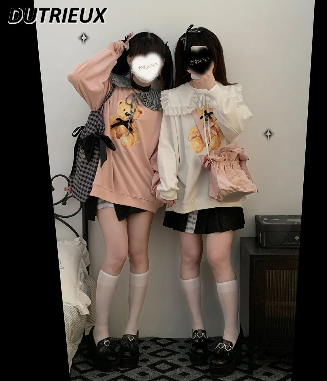 Cute Doll Collar Girl Cartoon Bear Loose Sweatshirt Coat Women Japanese Lolita Long Sleeve Pullover Hoodie Jacket Spring Clothes
Cute Doll Collar Girl Cartoon Bear Loose Sweatshirt Coat Women Japanese Lolita Long Sleeve Pullover Hoodie Jacket Spring Clothes