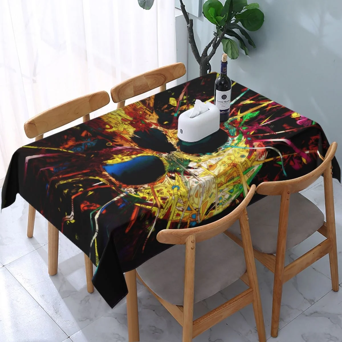 Skull Color Clash Tablecloth Desk Cover Polyester Printed Dustproof Rectangular Manteles for Coffee Table Gift
Skull Color Clash Tablecloth Desk Cover Polyester Printed Dustproof Rectangular Manteles for Coffee Table Gift