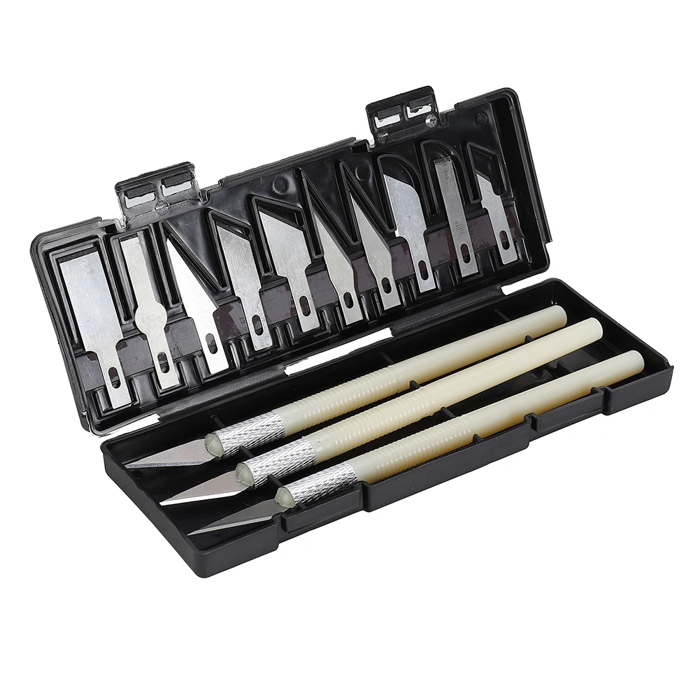 13PCS Mini Blades Precision Cutter Set Disassembled Exacto Hand Carving Tool Arts & Craft Hobby Kit Hand Tool Sets
13PCS Mini Blades Precision Cutter Set Disassembled Exacto Hand Carving Tool Arts & Craft Hobby Kit Hand Tool Sets