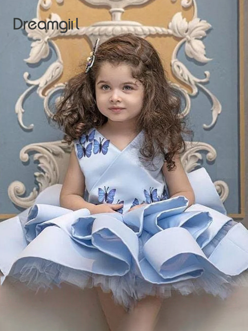 Dreamgirl Sky Blue Flower Girl Dress Puffy Baby Girl Dress V Neck First Communion Dress Sleeveless Wedding Girl Dress Ball Gown
Dreamgirl Sky Blue Flower Girl Dress Puffy Baby Girl Dress V Neck First Communion Dress Sleeveless Wedding Girl Dress Ball Gown