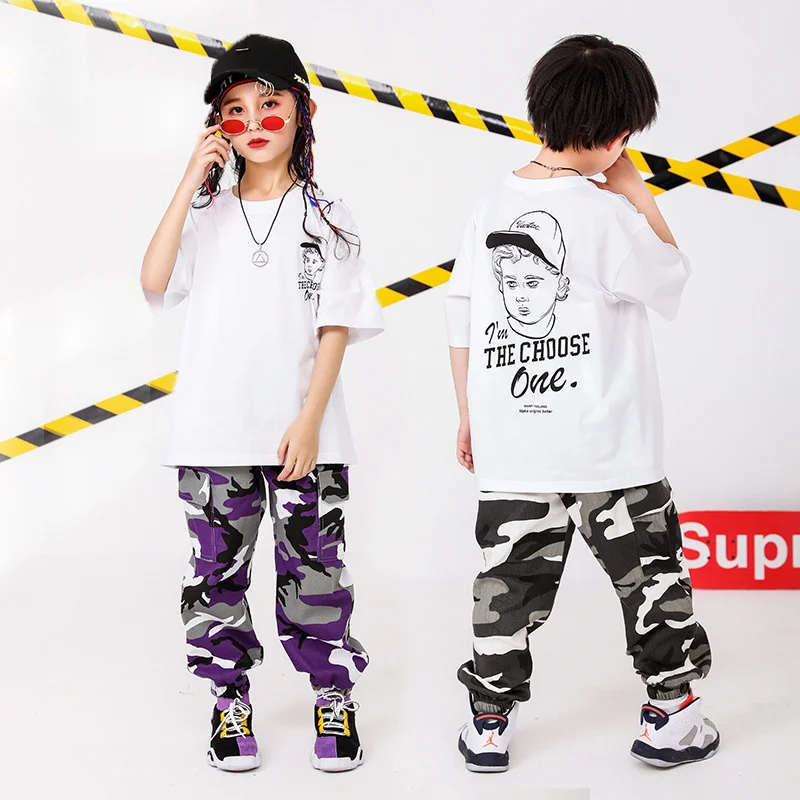 Children's Clothes Girls Hip Hop Camouflage Performance Clothes Boys Loose Walk Show Performance Clothes Trendy Children's Hip 
Children's Clothes Girls Hip Hop Camouflage Performance Clothes Boys Loose Walk Show Performance Clothes Trendy Children's Hip
