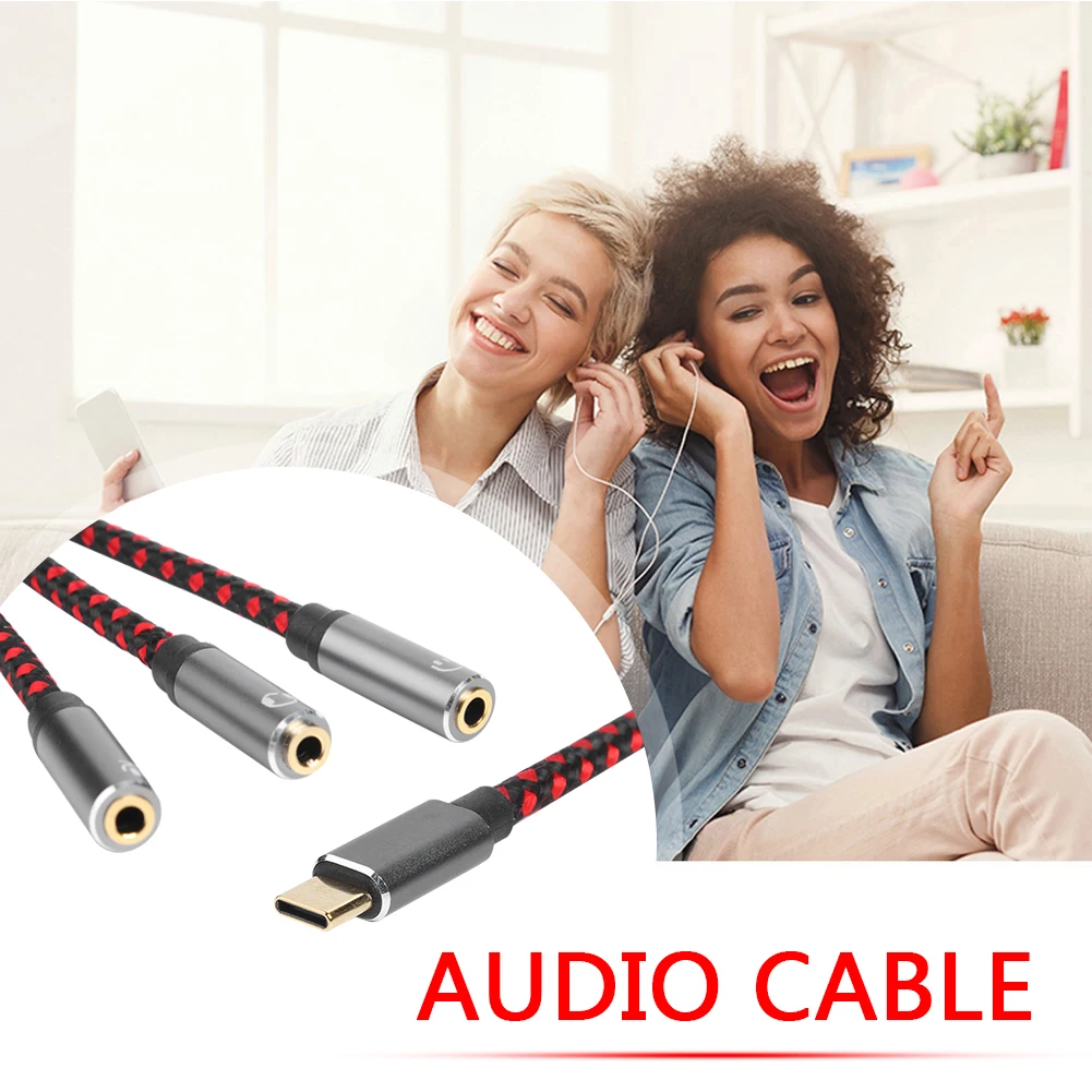USB-C to 3.5mm AUX Jack Adapter, One Type-C to Three AUX Jack Splitter Cable for Pixel, Samsung Galaxy
USB-C to 3.5mm AUX Jack Adapter, One Type-C to Three AUX Jack Splitter Cable for Pixel, Samsung Galaxy