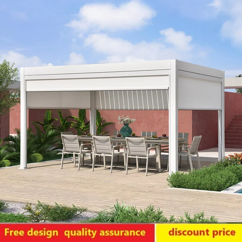 

Courtyard gazebo rural assembly pergola villa garden pavilion electric smart sunshade aluminum alloy gazebo