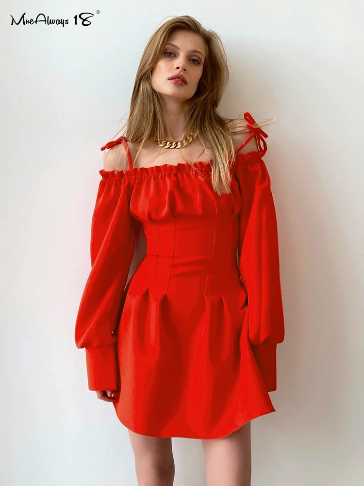 Mnealways18 Lantern Sleeve Party Red Dress Women Off Shoulder Sexy Summer Dress Slash Neck Lace-Up Bodycon A-Line Dress Ladies
Mnealways18 Lantern Sleeve Party Red Dress Women Off Shoulder Sexy Summer Dress Slash Neck Lace-Up Bodycon A-Line Dress Ladies