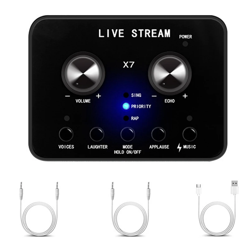 Sound Card Voice Changer External Electronic Audio Shouting Microphone Live Sound Card For Mobile Phone Computer
Sound Card Voice Changer External Electronic Audio Shouting Microphone Live Sound Card For Mobile Phone Computer
