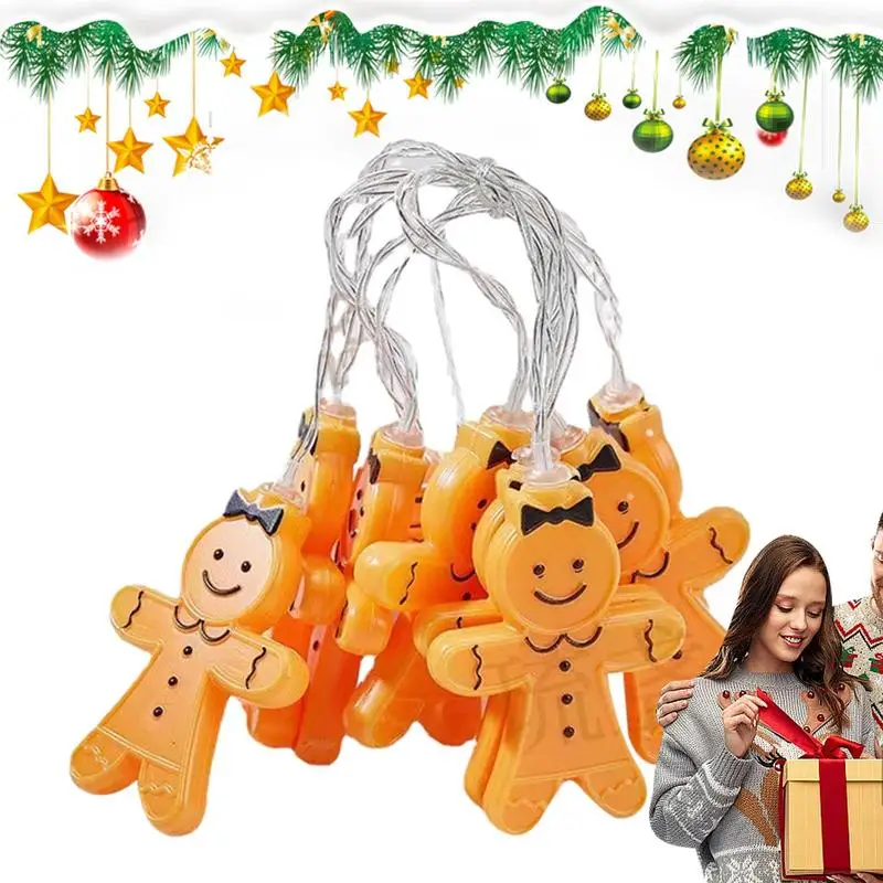 LED Gingerbread Man Santa Light String Christmas Decoration Pendants For Home New Year Gifts Tree Garland
LED Gingerbread Man Santa Light String Christmas Decoration Pendants For Home New Year Gifts Tree Garland