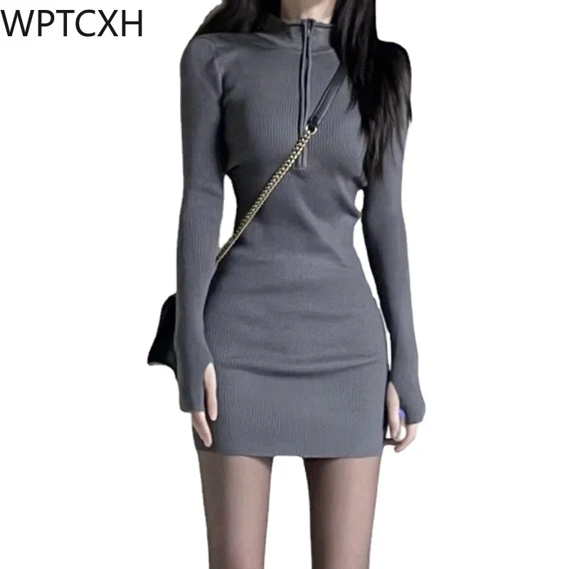 2024 New Spring Autumn Fashion Design Feel Sweet and Spicy Irregular Zipper Collar Slim Fit Solid Color Women's A-line Dress
2024 New Spring Autumn Fashion Design Feel Sweet and Spicy Irregular Zipper Collar Slim Fit Solid Color Women's A-line Dress