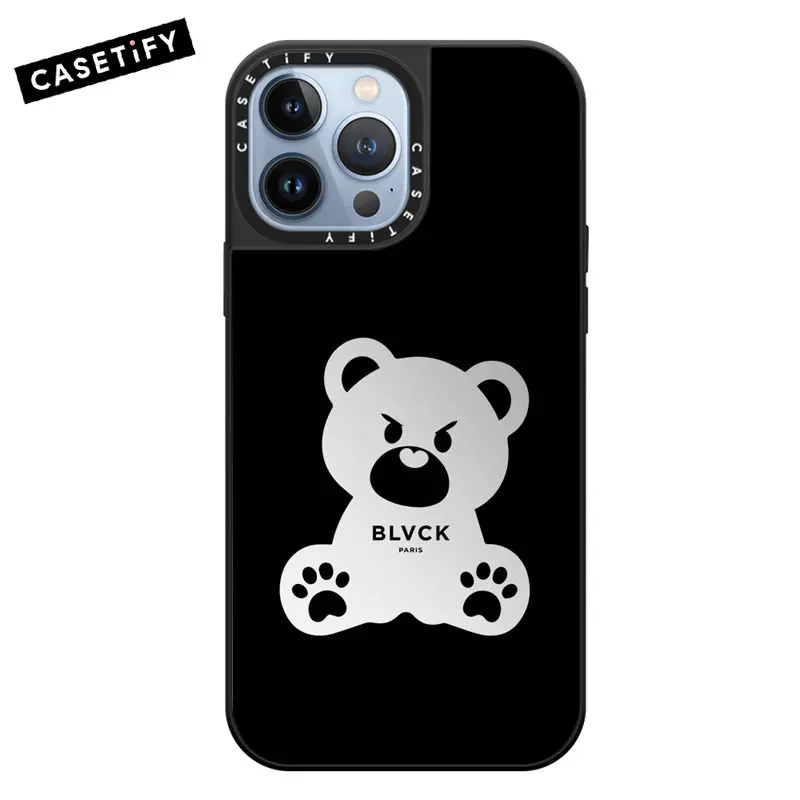 

CASETIFY Angry Bear Mirror Case For Iphone 11 12 13 14 ProMax 11 12 13 14 Pro XsMax XR 6P 7 8 SE 7P 8P 14 Plus Back Cover F0427