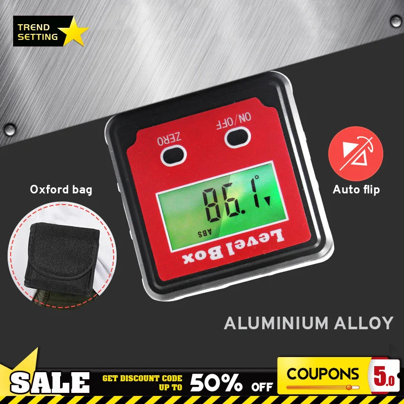 Precision Electronic Digital Display LCD Inclinometer Spirit Level Protractor Angle Gauge Meter Bevel Level Magnetic Base
Precision Electronic Digital Display LCD Inclinometer Spirit Level Protractor Angle Gauge Meter Bevel Level Magnetic Base