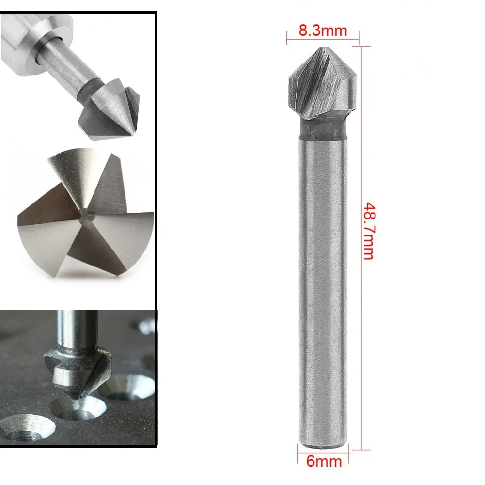 3 Flute Countersink Drill Bits 90 Degree Chamfering Tool Chamfer Cutter 6.3-20.5mm Chamfering Cutter Wood Metal Hole Drilling
3 Flute Countersink Drill Bits 90 Degree Chamfering Tool Chamfer Cutter 6.3-20.5mm Chamfering Cutter Wood Metal Hole Drilling