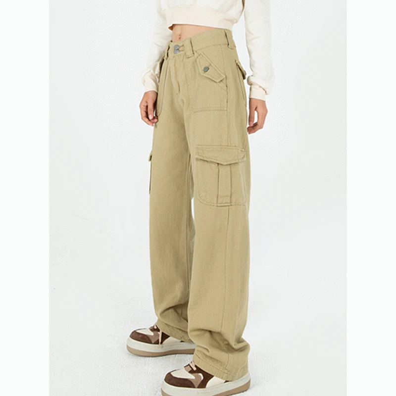 Woman's Cargo Jeans High Waist Summer Wide Leg Denim Trouser Baggy Street Chic Design Ladies Khaki Vintage Straight Jean Pants
Woman's Cargo Jeans High Waist Summer Wide Leg Denim Trouser Baggy Street Chic Design Ladies Khaki Vintage Straight Jean Pants