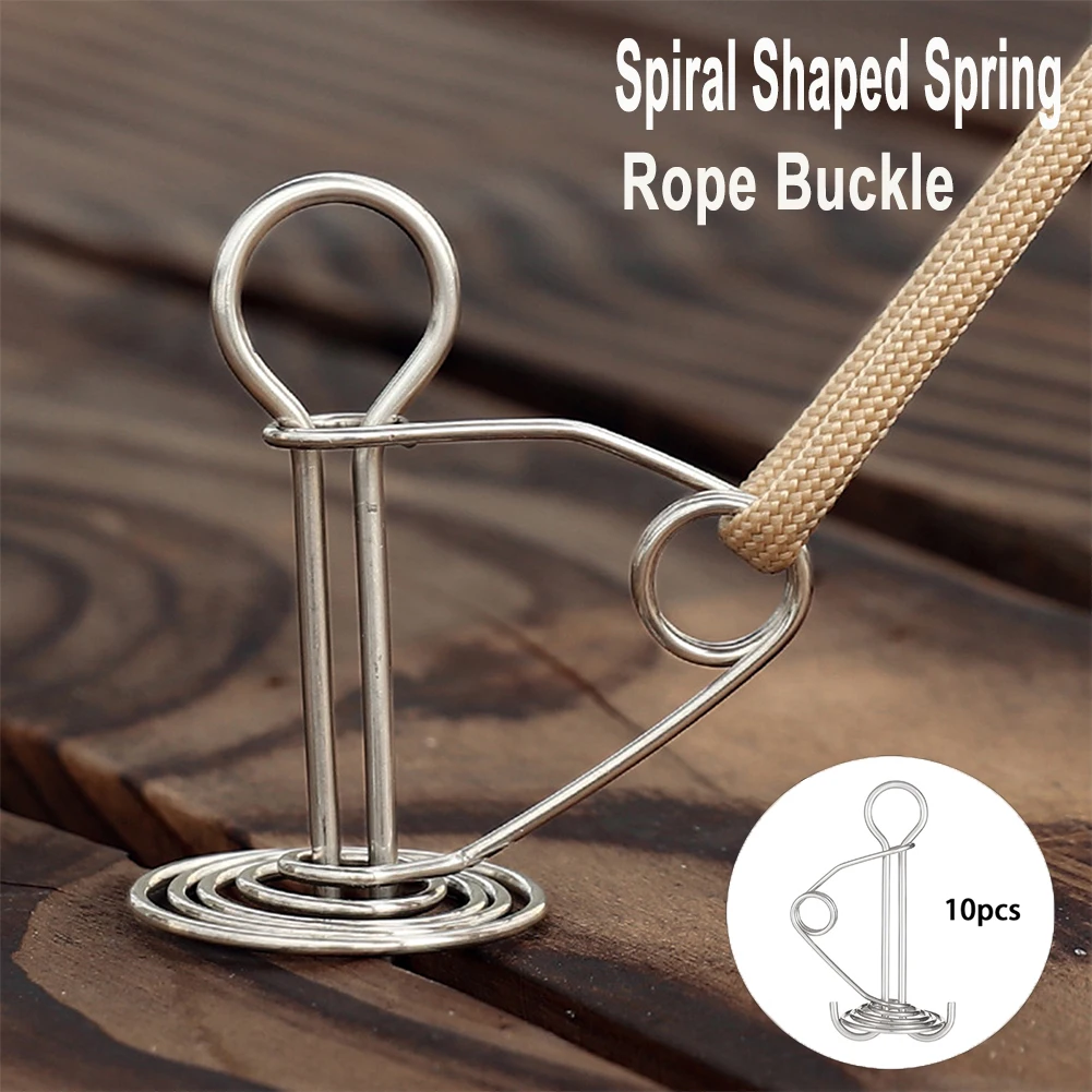 10Pcs/Set Spiral Shaped Spring Octopus Deck Peg Rope Buckle Awning Tent Stakes Hook Durable Rope Camping Hiking Accessories
10Pcs/Set Spiral Shaped Spring Octopus Deck Peg Rope Buckle Awning Tent Stakes Hook Durable Rope Camping Hiking Accessories
