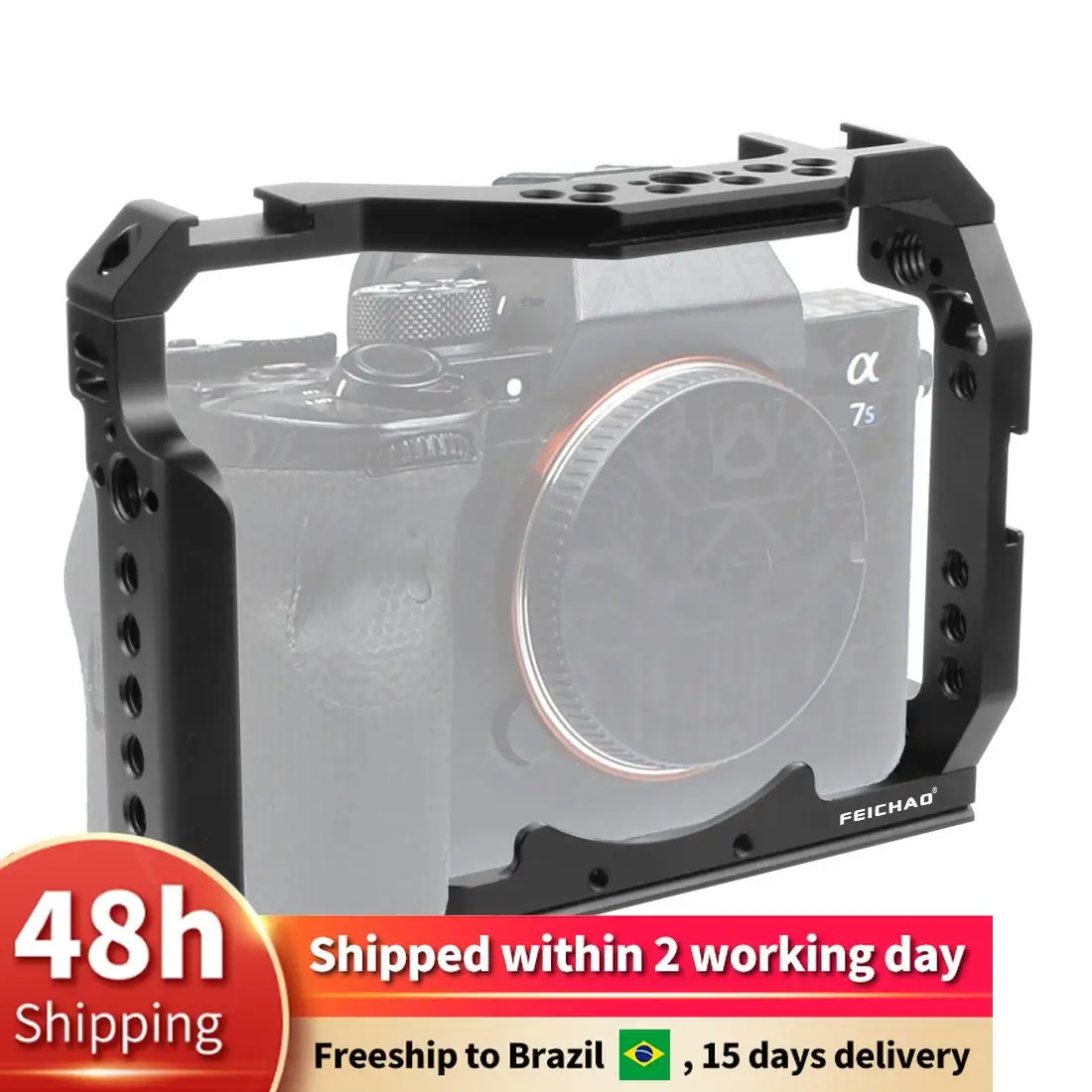 A7S3 A7R4 Camera Cage Rig Frame Video Filmmaking Handle Grip NATO Rail Cold Shoe ARRI Mount for Sony A7M3/A73/ A7SIII/A7R3/A7RIV
A7S3 A7R4 Camera Cage Rig Frame Video Filmmaking Handle Grip NATO Rail Cold Shoe ARRI Mount for Sony A7M3/A73/ A7SIII/A7R3/A7RIV
