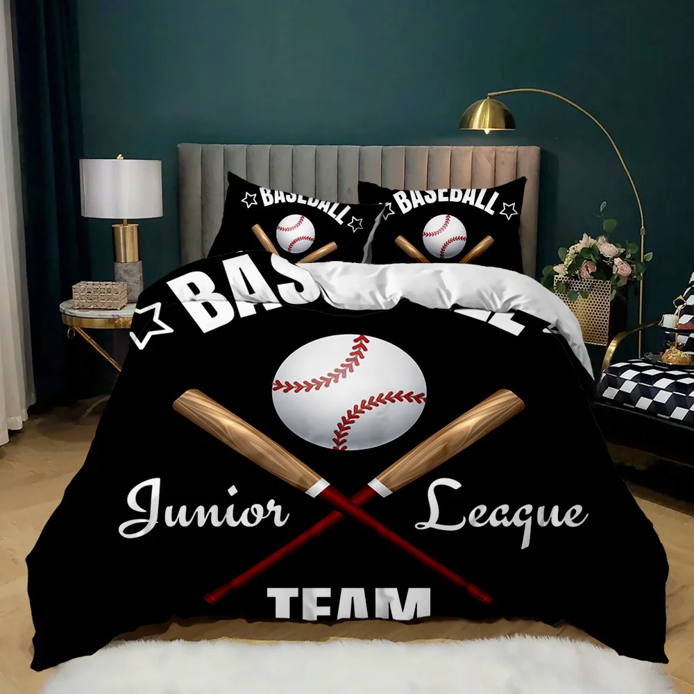 Baseball Bat Bedding Set Baseball Duvet Cover Set for Kids Teens 3D Baseball Sports Double Queen King Size Polyester Qulit Cover 
Baseball Bat Bedding Set Baseball Duvet Cover Set for Kids Teens 3D Baseball Sports Double Queen King Size Polyester Qulit Cover