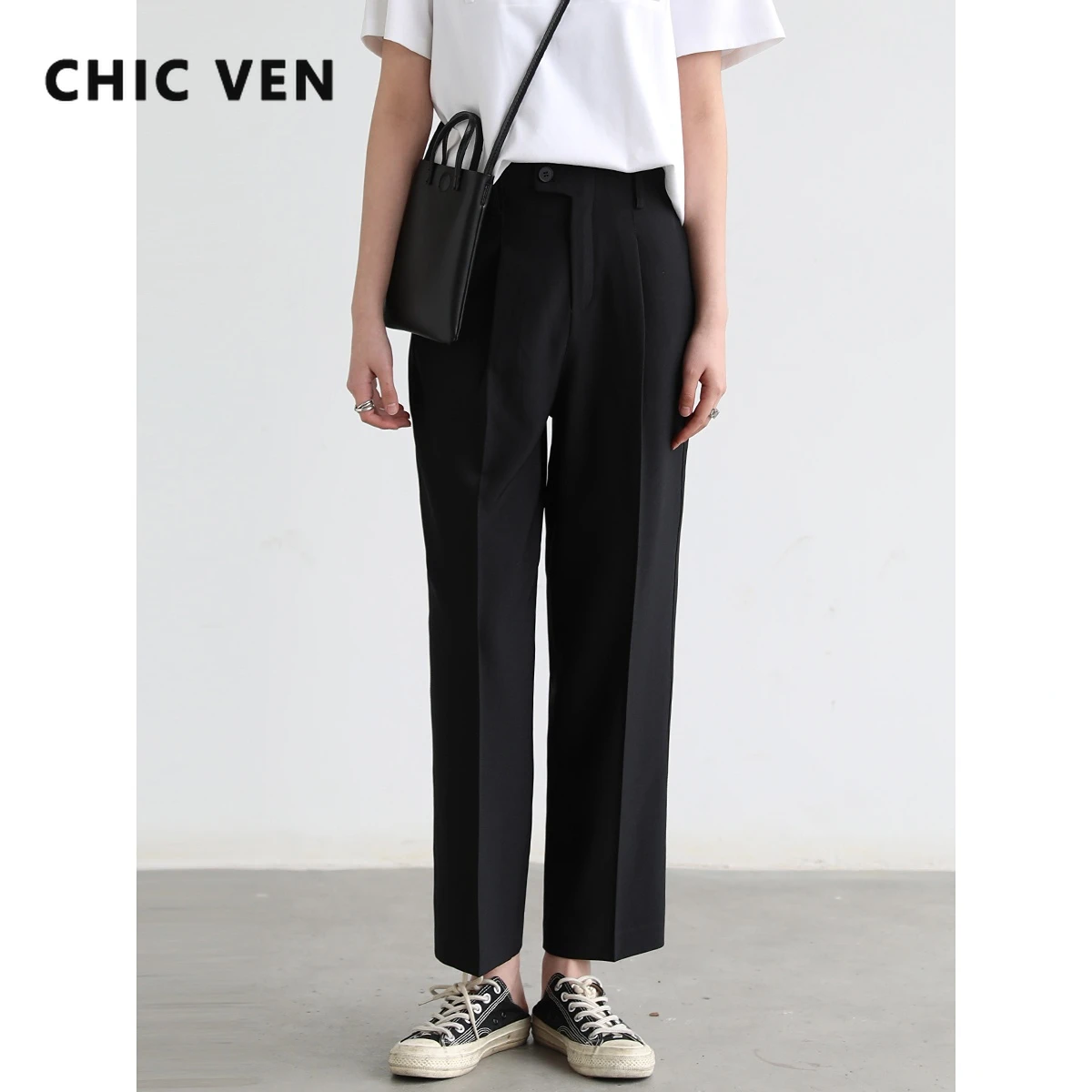 CHIC VEN Fashion Trousers Women High Waist Straight Suit Pants Casual Pants Women Female Office Lady Woman Summer 2022 
CHIC VEN Fashion Trousers Women High Waist Straight Suit Pants Casual Pants Women Female Office Lady Woman Summer 2022
