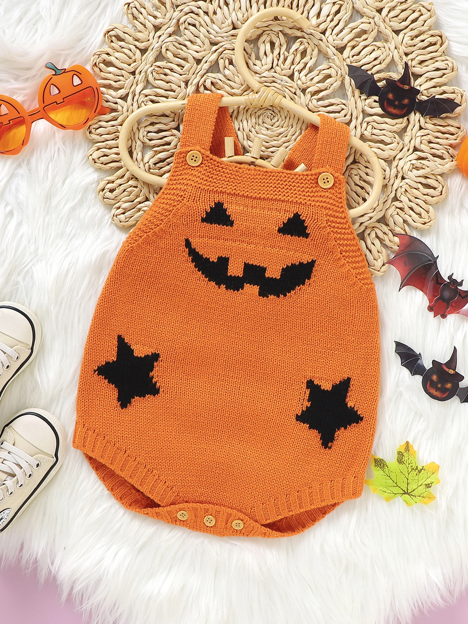 Caziffer Halloween Baby Outfit Sweater Romper Long Sleeve Round Neck Ghost Print Bodysuit Spooky First Halloween Costume Party
Caziffer Halloween Baby Outfit Sweater Romper Long Sleeve Round Neck Ghost Print Bodysuit Spooky First Halloween Costume Party