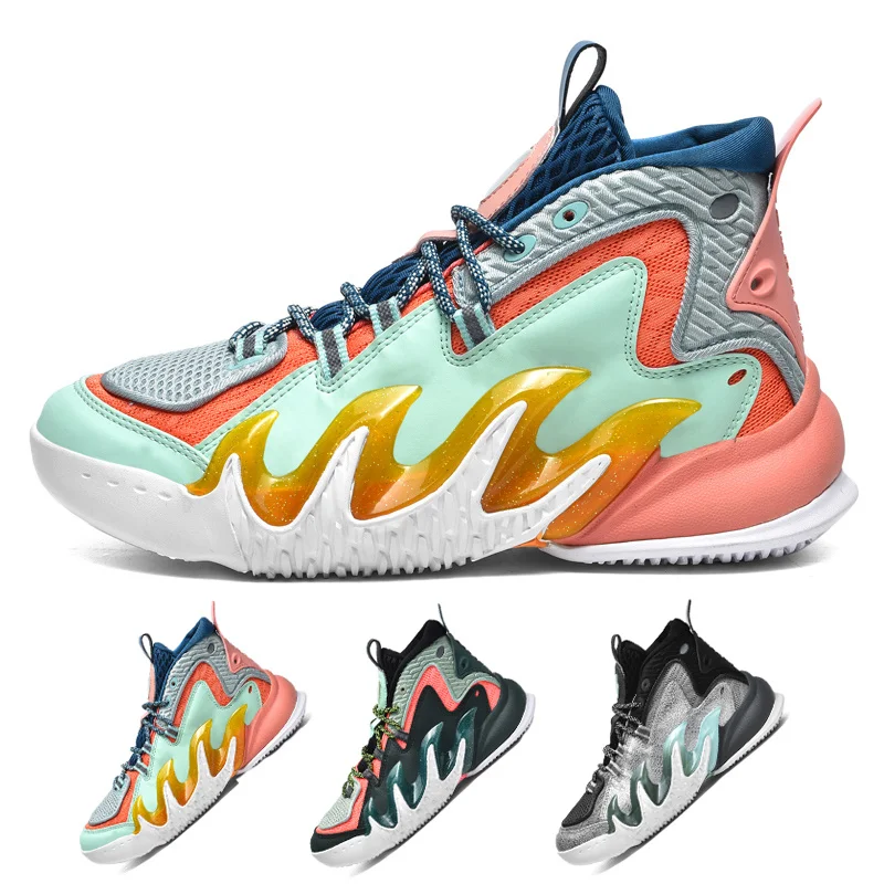New Contrast color high-top basketball shoes Junior training shoes Couples basketball shoes Wear-resistant non-slip sports shoes
New Contrast color high-top basketball shoes Junior training shoes Couples basketball shoes Wear-resistant non-slip sports shoes