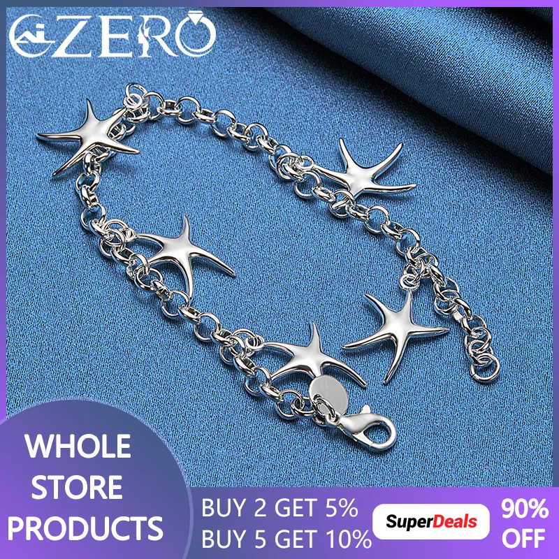 Цепочка женская из серебра 925 пробы с пятиконечными морскими звездами, 8 дюймов
Цепочка женская из серебра 925 пробы с пятиконечными морскими звездами, 8 дюймов