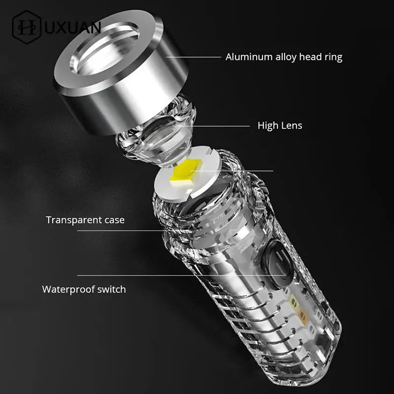 MINI Keychain Flashlight Rechargeable Light Emergency Light With Multicolor Side Lights 7 Lighting Modes For Camping, Home
MINI Keychain Flashlight Rechargeable Light Emergency Light With Multicolor Side Lights 7 Lighting Modes For Camping, Home