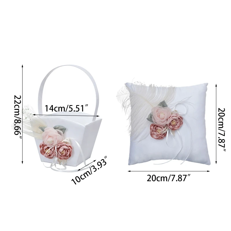 X7YC Chic Wedding Flower Girl Basket Wedding Ring Bearer Pillow Cushion for Wedding Ceremony Anniversary Party DIY Decoration
X7YC Chic Wedding Flower Girl Basket Wedding Ring Bearer Pillow Cushion for Wedding Ceremony Anniversary Party DIY Decoration