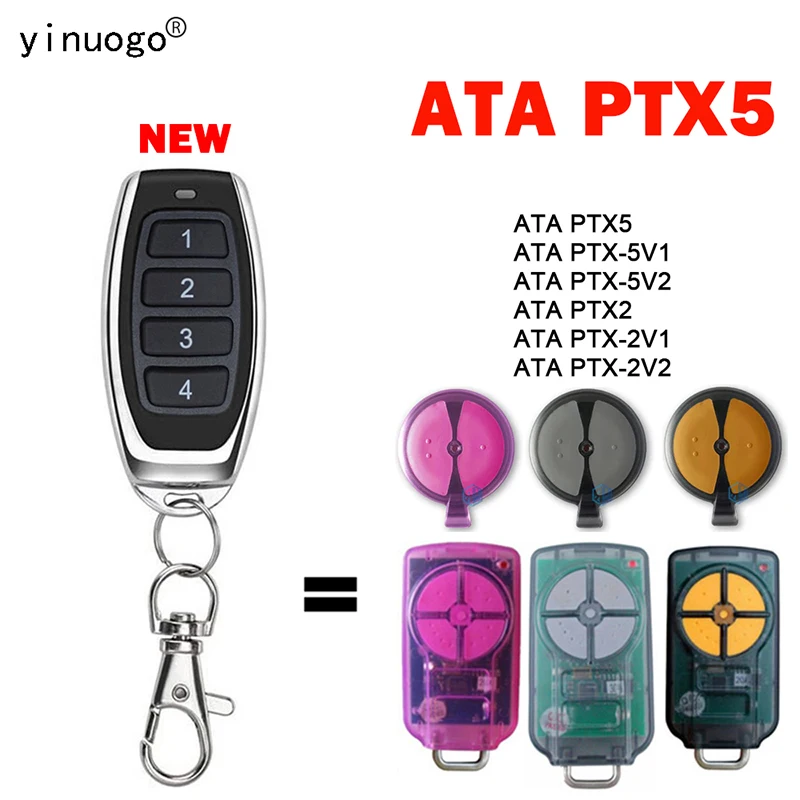 ATA PTX5 PTX-5V1 5V2 2V1 2V2 PTX2 Car Garage Door Control 433.92MHz Rolling Code Garage Door Opener
ATA PTX5 PTX-5V1 5V2 2V1 2V2 PTX2 Car Garage Door Control 433.92MHz Rolling Code Garage Door Opener