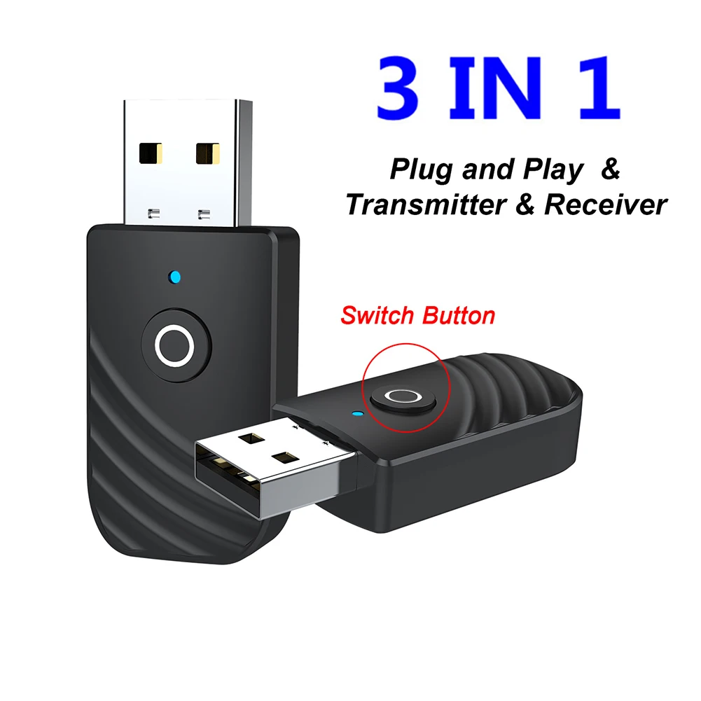 3-в-1 USB Bluetooth-совместимый аудиопередатчик 5,0 приемник аудио Bluetooth-Совместимый Беспроводной USB-адаптер с разъемом 3,5 мм
3-в-1 USB Bluetooth-совместимый аудиопередатчик 5,0 приемник аудио Bluetooth-Совместимый Беспроводной USB-адаптер с разъемом 3,5 мм