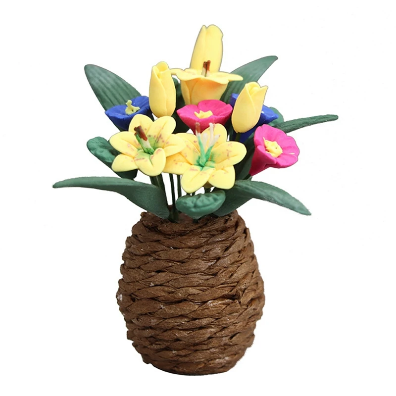 1/12 Dollhouse Mini Clay Potted Plant Simulation Flower Model For Doll House Decoration Accessories
1/12 Dollhouse Mini Clay Potted Plant Simulation Flower Model For Doll House Decoration Accessories