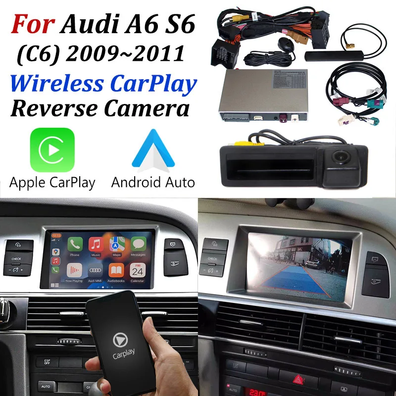 Wireless Apple CarPlay For Audi A6 S6 RS6 4F Facelift 2009 2010 2011 Car Play Android Auto Mirror Support Front Rear View Camera
Wireless Apple CarPlay For Audi A6 S6 RS6 4F Facelift 2009 2010 2011 Car Play Android Auto Mirror Support Front Rear View Camera