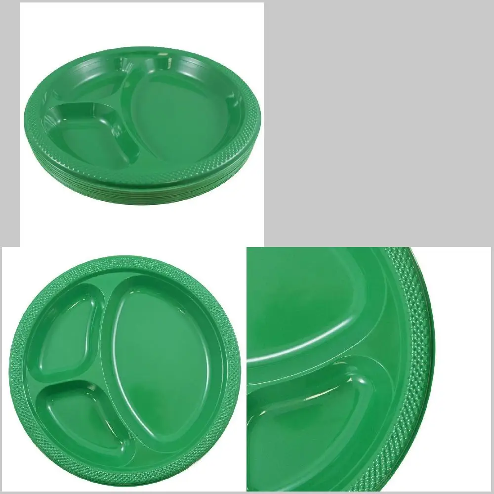 Gorgeous 20-Pack 10.25" Large Divided Plastic Plates with Separate Compartments - Perfect for Home, School, Picnic, or Camping.
Gorgeous 20-Pack 10.25" Large Divided Plastic Plates with Separate Compartments - Perfect for Home, School, Picnic, or Camping.