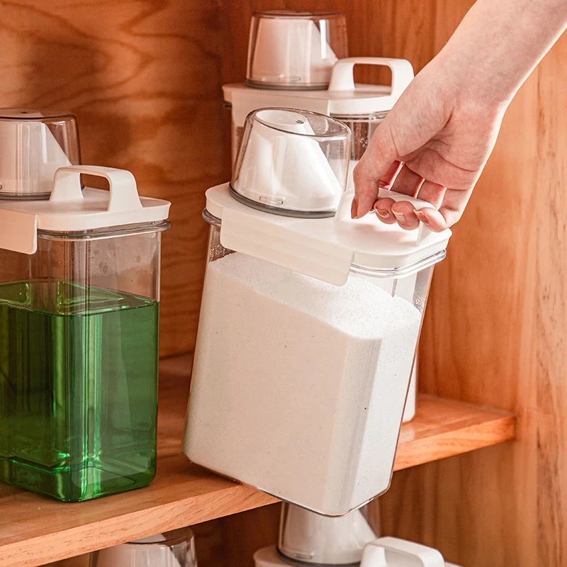 3PC Airtight Laundry Detergent Powder Storage Box Clear washing powder container with lid and handle Multipurpose plastic cereal
3PC Airtight Laundry Detergent Powder Storage Box Clear washing powder container with lid and handle Multipurpose plastic cereal