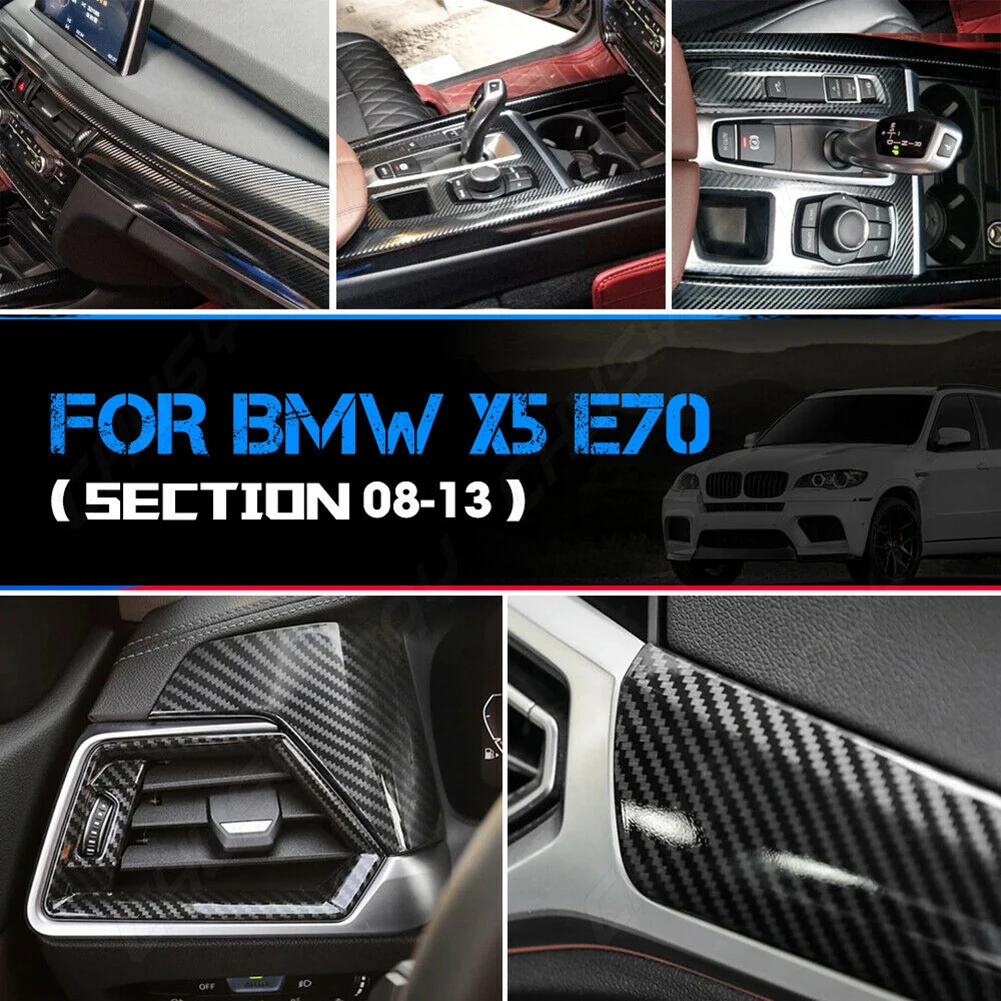 Glossy Carbon Fiber Wrap Trim For BMW X5 E70 2008-2013 Carbon Fiber Interior Cover Sticker 3D Right-hand Drive
Glossy Carbon Fiber Wrap Trim For BMW X5 E70 2008-2013 Carbon Fiber Interior Cover Sticker 3D Right-hand Drive