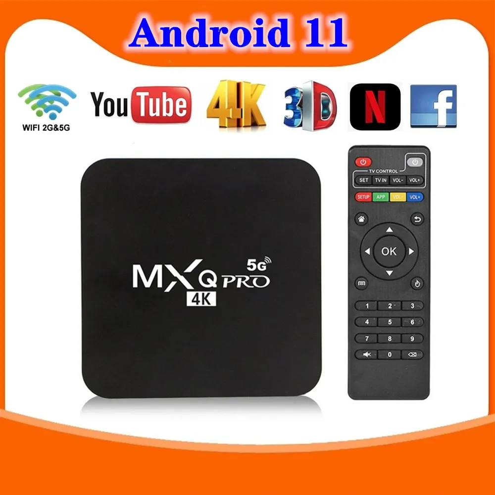 2022 Android 11.0 MXQ PRO 4K 5G S905L CPU Smart Set Top Box 2.4G&5G Dual Band WiFi 4K 3D 1080P for Youtube Media Player TV Box 
2022 Android 11.0 MXQ PRO 4K 5G S905L CPU Smart Set Top Box 2.4G&5G Dual Band WiFi 4K 3D 1080P for Youtube Media Player TV Box