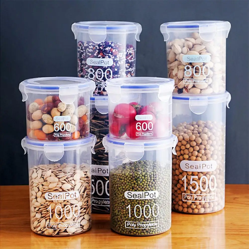 2022 Kitchen Sealed Storage Jar With Lid Transparent Buckle Design Food Storage Container Tank
2022 Kitchen Sealed Storage Jar With Lid Transparent Buckle Design Food Storage Container Tank