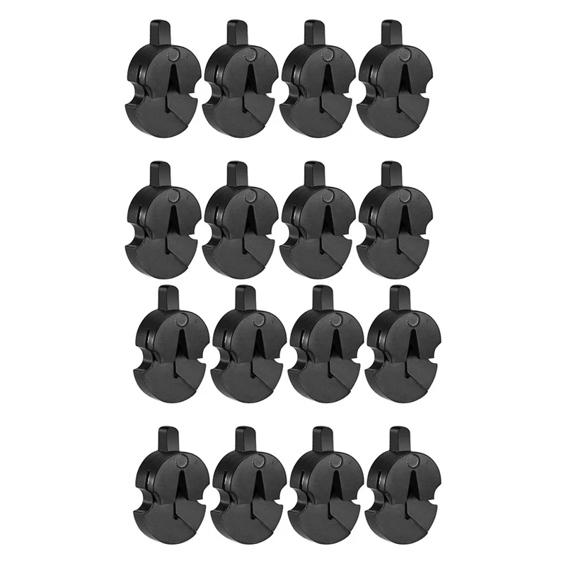 

16PCS Tourte Style Violin Mute Single Hole Practice Mute For All Violins Small Violas Ultra Practice Silencer Black