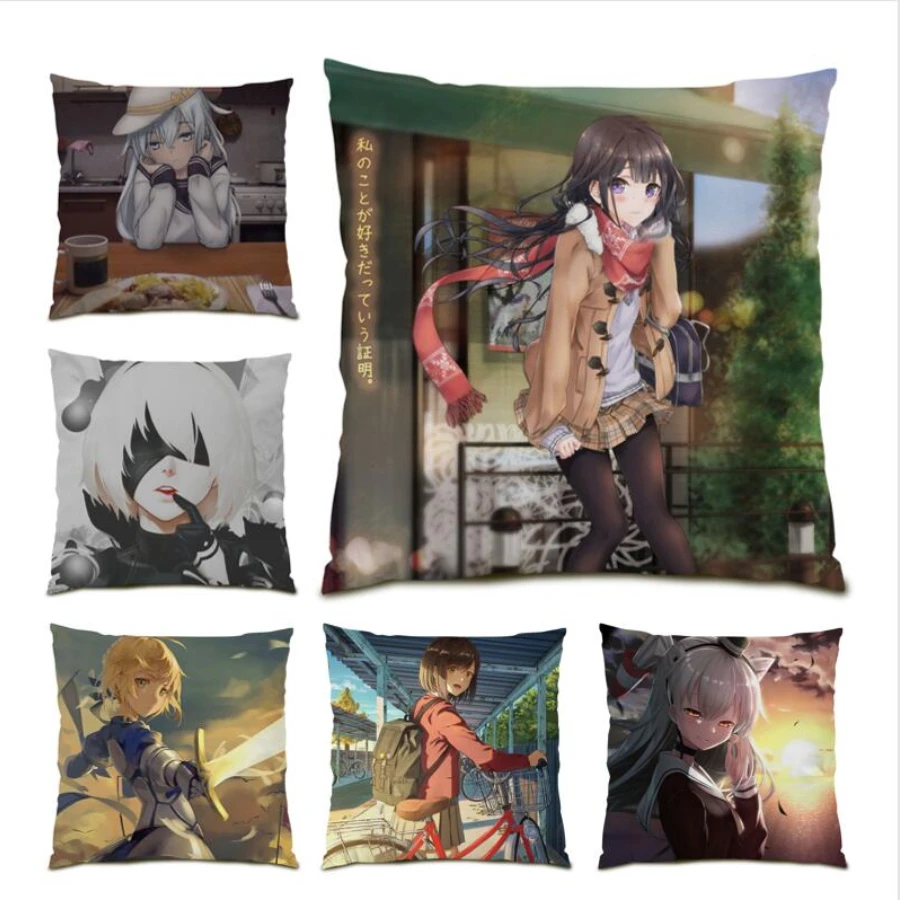 Pillow Cover Japanese Decoration Home 45x45 Living Room Decoration Beautiful Girl Polyester Linen Cartoon Kawaii Anime E0667
Pillow Cover Japanese Decoration Home 45x45 Living Room Decoration Beautiful Girl Polyester Linen Cartoon Kawaii Anime E0667