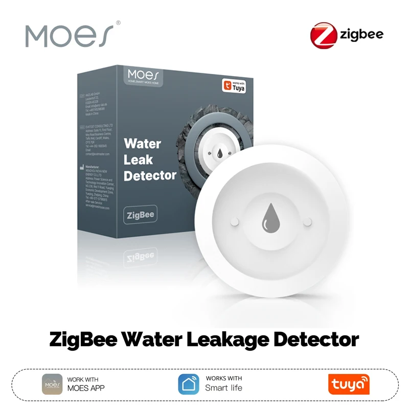 MOES Tuya ZigBee датчик утечки воды 
MOES Tuya ZigBee датчик утечки воды