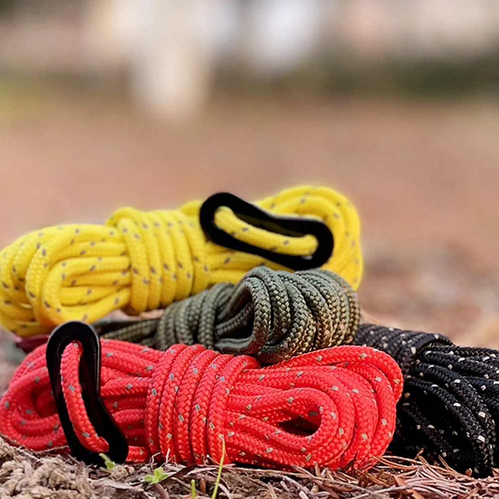 Outdoor Camping 4mm Reflective Rope Tent Rope to Send Fixed Buckle 4 Sets of Canopy Pull Rope Windproof Camping Support Rod Rope
Outdoor Camping 4mm Reflective Rope Tent Rope to Send Fixed Buckle 4 Sets of Canopy Pull Rope Windproof Camping Support Rod Rope