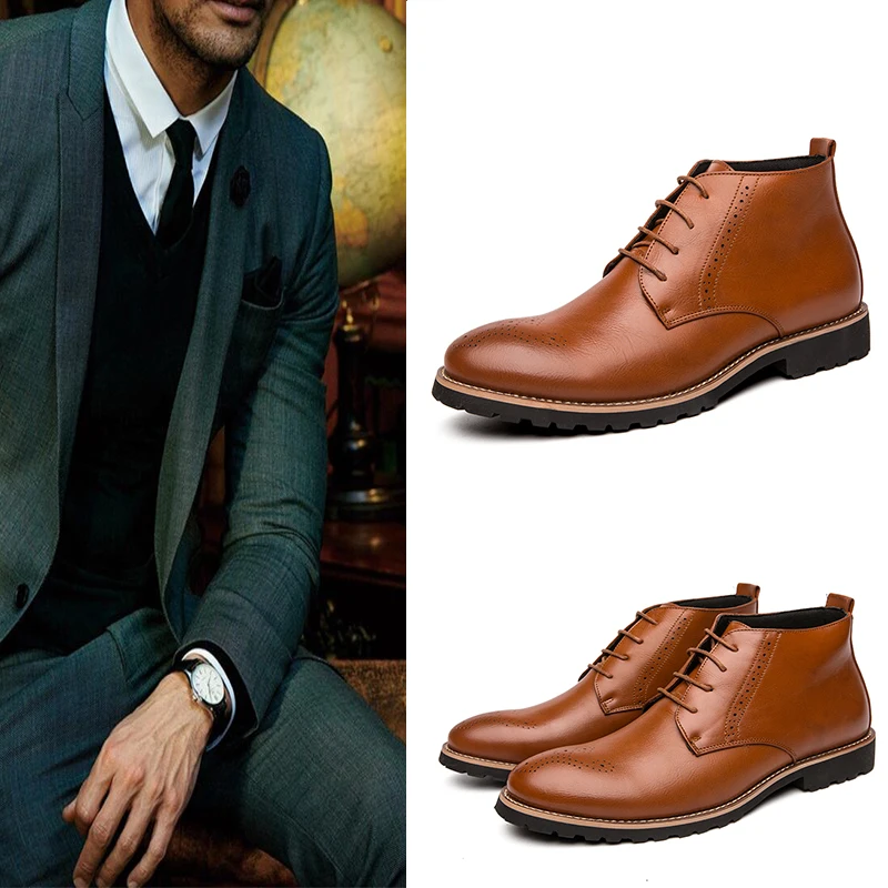 Laces boots retro boots ankle boots leather boots vintage boots Medium Cut men's winter boots casual boots short boots
Laces boots retro boots ankle boots leather boots vintage boots Medium Cut men's winter boots casual boots short boots