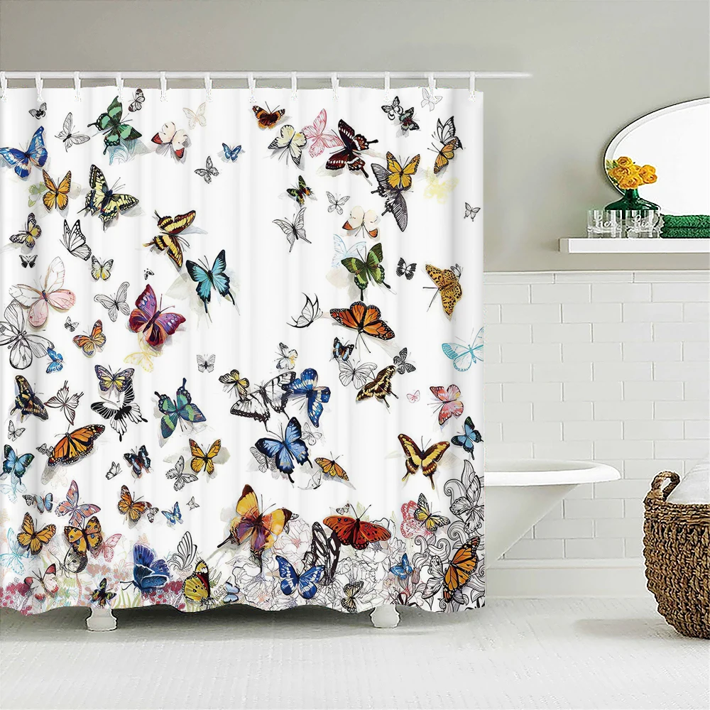 Cortinas de ducha 3d con plumas de mariposa de colores, visillo de baño con ganchos, impermeable, tela de poliéster 180x240,
Cortinas de ducha 3d con plumas de mariposa de colores, visillo de baño con ganchos, impermeable, tela de poliéster 180x240,