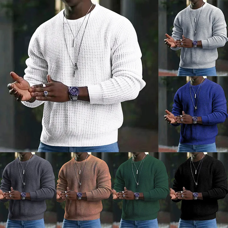 Men's solid color commuter all-match long-sleeved sweater Asian autumn and winter new men's round neck pullover
Men's solid color commuter all-match long-sleeved sweater Asian autumn and winter new men's round neck pullover
