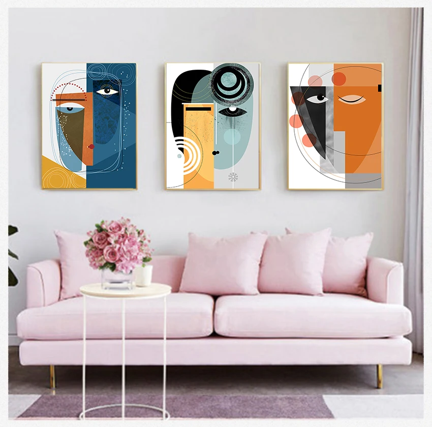 Wall Art Pictures Posters and Prints Living Room Home Decoration Faces Geometric Abstract Canvas Painting Contemporary
Wall Art Pictures Posters and Prints Living Room Home Decoration Faces Geometric Abstract Canvas Painting Contemporary