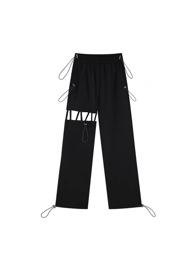 Drawstring Black Overalls Ladies Spring Fall Fashion Streetwear Oversize High Waist Hole Casual Cargo Pants Baggy Trousers Woman
Drawstring Black Overalls Ladies Spring Fall Fashion Streetwear Oversize High Waist Hole Casual Cargo Pants Baggy Trousers Woman