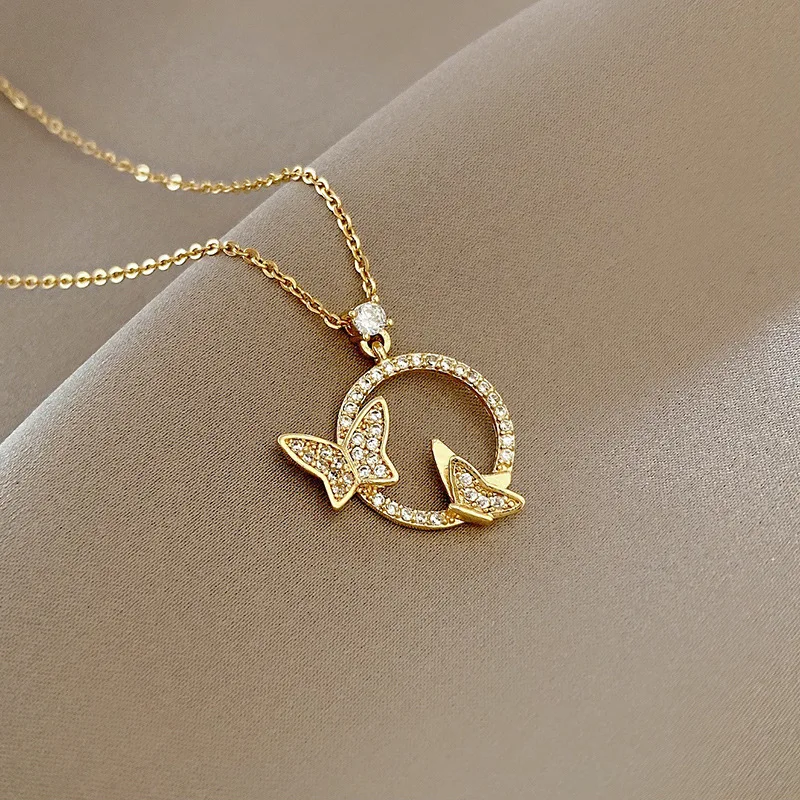 Trendy Necklace Titanium Steel Butterfly Pendant For Women Girls Metal Chain Jewelry Ladies Classic Fashion Gift Wedding Party
Trendy Necklace Titanium Steel Butterfly Pendant For Women Girls Metal Chain Jewelry Ladies Classic Fashion Gift Wedding Party