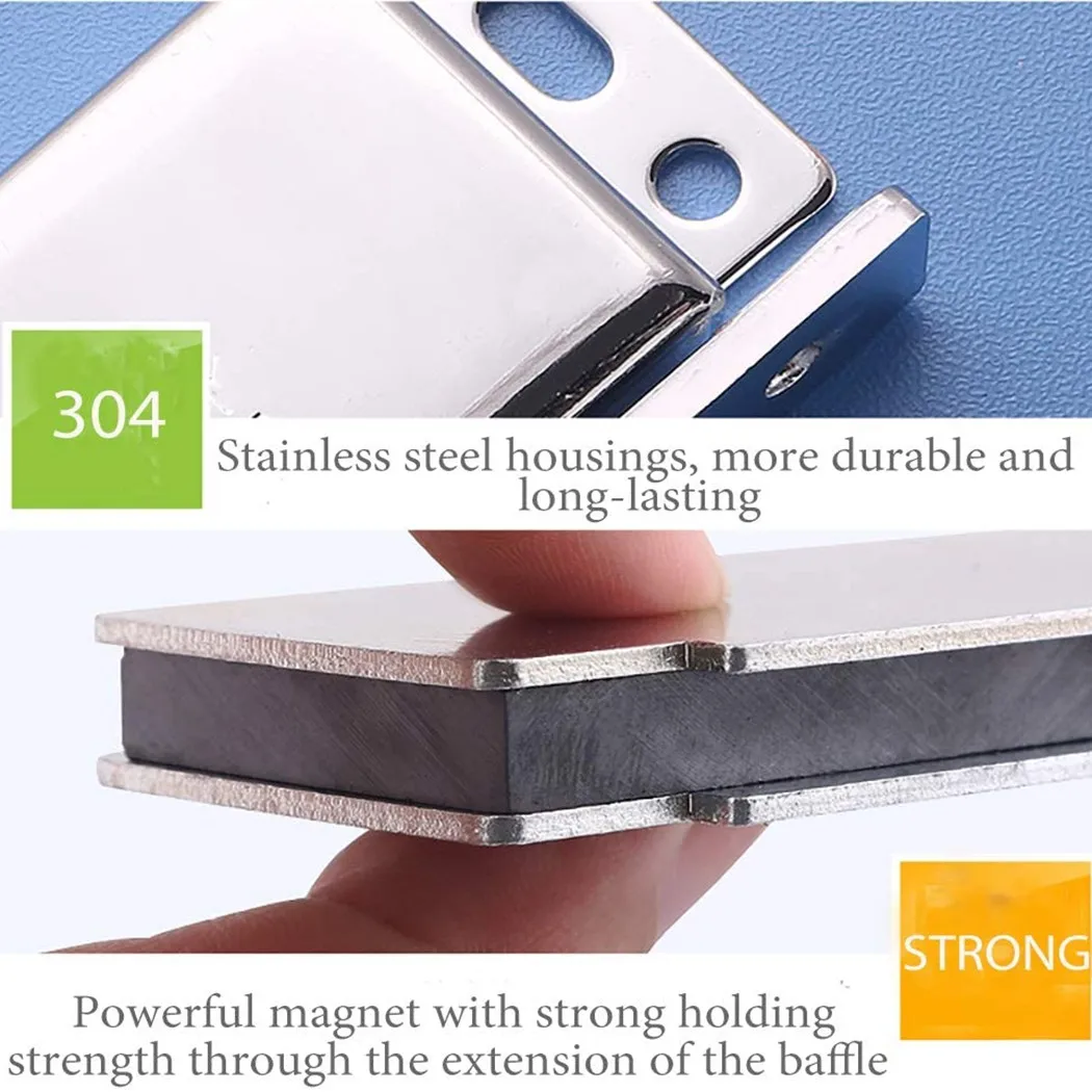 Stainless Steel Magnetic Lock Buckle Door Catches Closer Furniture Hardware Magnetic Suction Cabinet Drawer Various Doors Safe
Stainless Steel Magnetic Lock Buckle Door Catches Closer Furniture Hardware Magnetic Suction Cabinet Drawer Various Doors Safe
